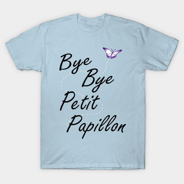 Bye Bye Petit Papillon! Purple Ombre T-Shirt by OneBeamofSunshine